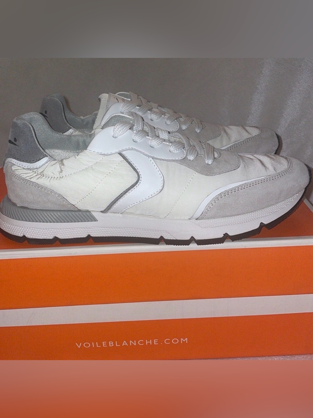 NWT VOILE BLANCHE STORM FLEX SNEAKER WHITE/GREY - Picture 9 of 15